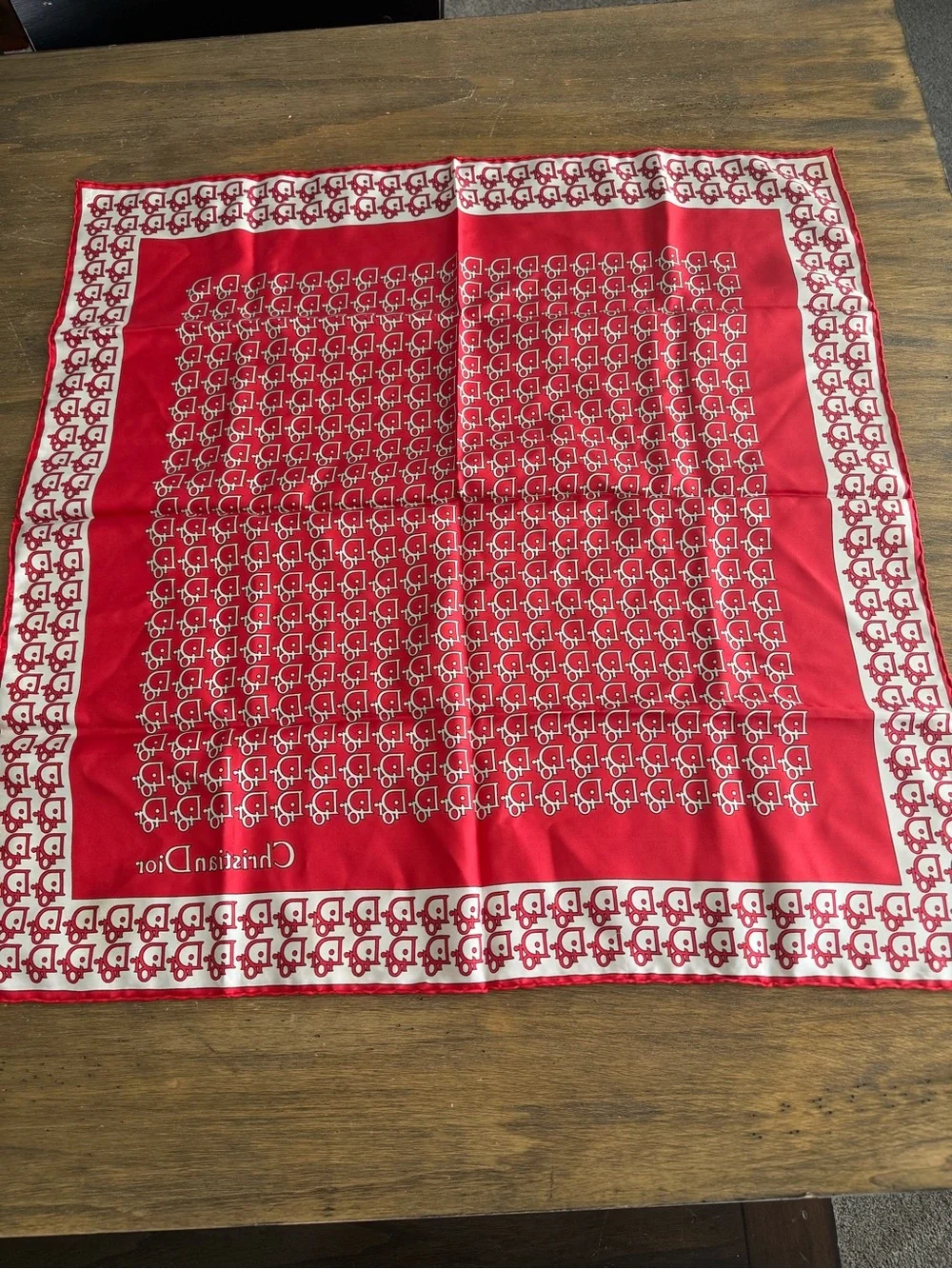 Dior Logo Printed Silk Scarf Bandana